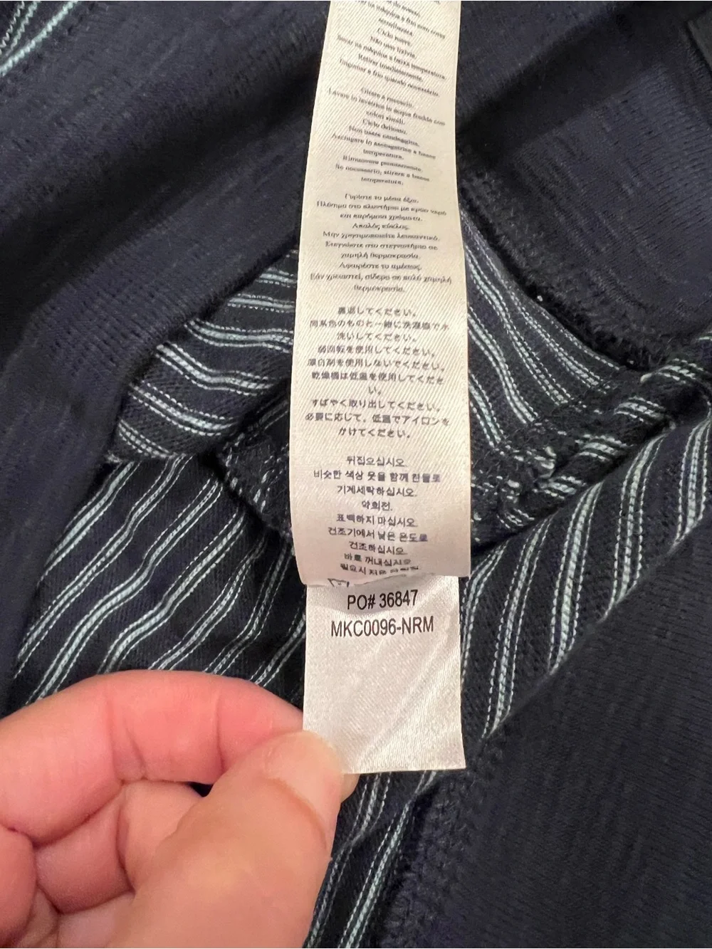 Faherty Men's Sunwashed Slub Hoodie | Navy Stream Stripe | Size S | NWOT - Picture 8 of 10